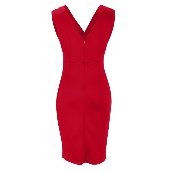 Floria – Fitted Dress with V-neck and Slit