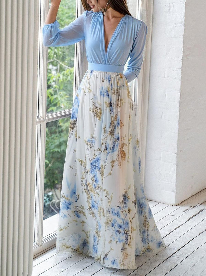 Alessandra - Long dress with floral print