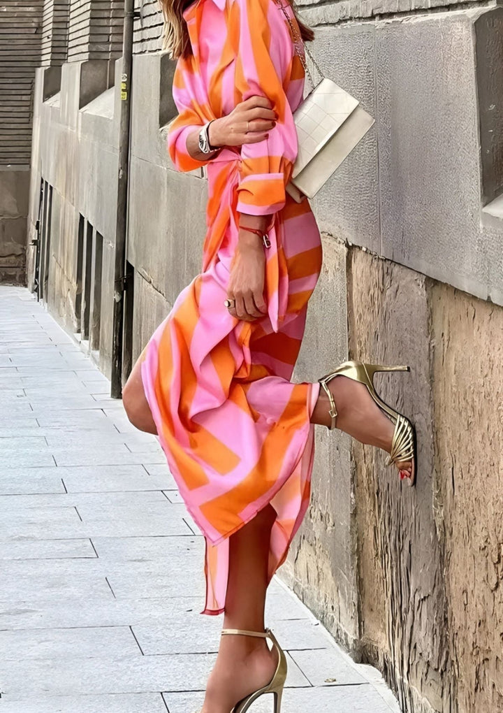 Wilma – Printed Wrap Dress