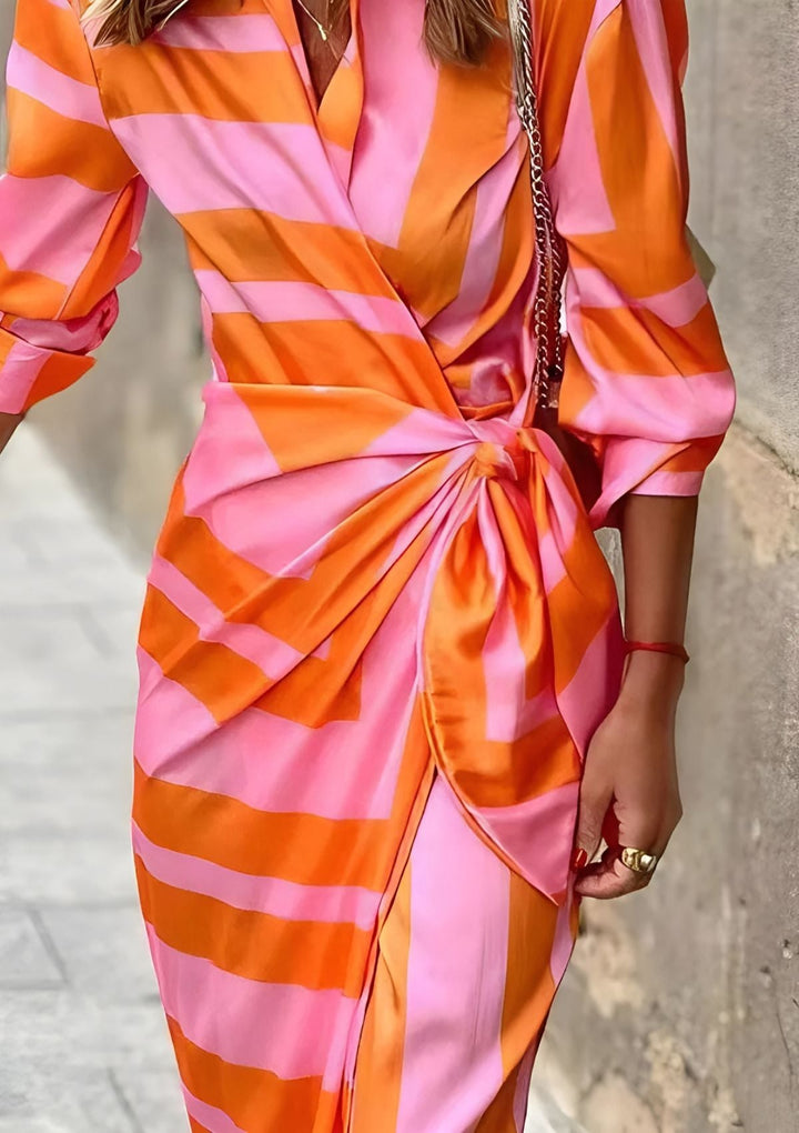 Wilma – Printed Wrap Dress