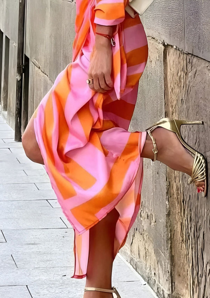 Wilma – Printed Wrap Dress