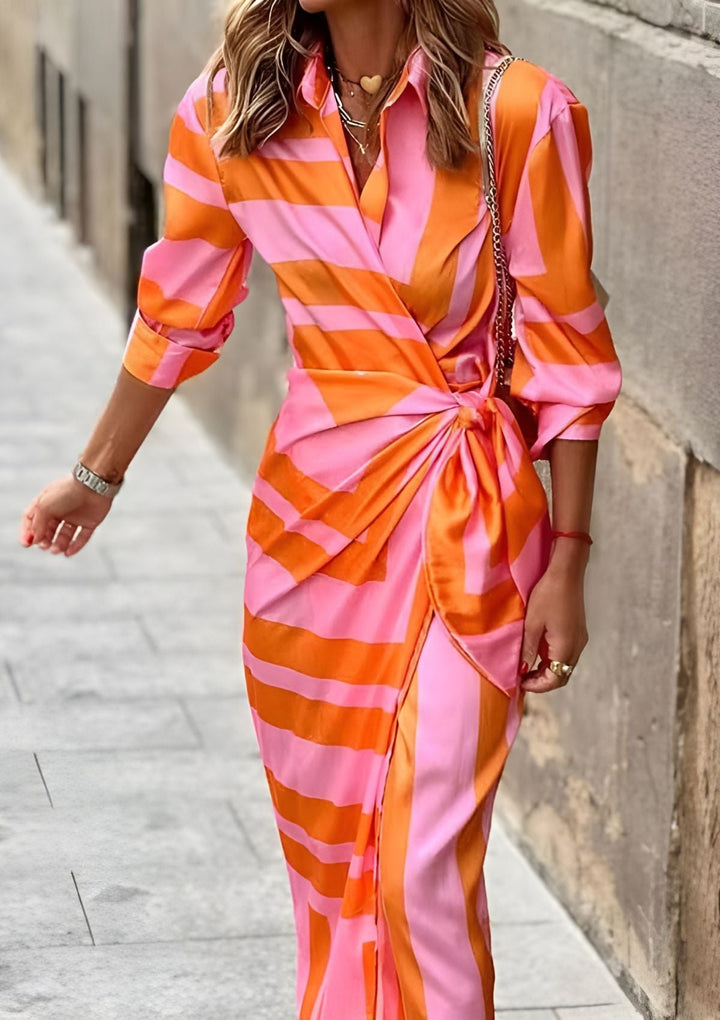Wilma – Printed Wrap Dress